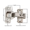Silverline Face Frame Concealed Euro 105Deg Self Closing Compact Cabinet Hinges (6 Pack)