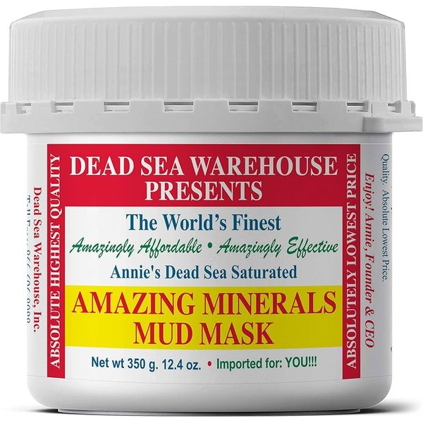 Dead Sea Warehouse – Amazing Minerals Mud Mask – 12.4 OZ – Dead Sea Mud Cleansing Mask – Mineral Rich – Helps Exfoliate, Purify, & Nourish Skin