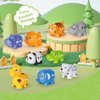 HAPPYMATE Learning Toys for 2 3 4 Year Old, 20 Pcs Number Matching Game with Digital English, 10 Different Animal Figures, Preschool Activities Montessori Fine Motor Toys for Toddlers Kids