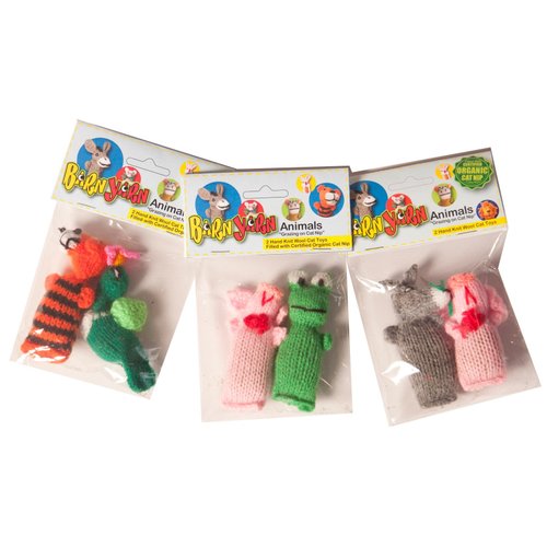 Chilly Dog 2-Pack Barn Yarn Animal Catnip Toy, Model: 1002, Variety Pack of 2 as shown in image.