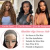 Glueless Wigs Human Hair Pre Plucked 5x5 HD Lace Closure Wigs Human Hair Glueless Wear And Go Deep Wave Lace Front Wigs Human Hair Curly Human Hair Wigs For Black Women (Black, 24 Inch, Curly)
