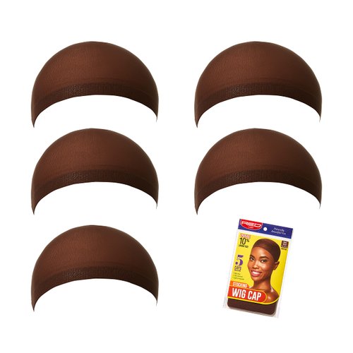 Red by Kiss Stocking Wig Cap 5 PCS (Dark Brown)