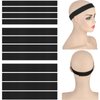 12 Pieces Wig Edge Elastic Band Adjustable Wig Band Edge Grip Band Wig Support Band Non Slip Wig Accessories for Making Wigs Women Men Hair Styling, Width 0.98 Inch 1.2 Inch and 1.38 Inch, Black