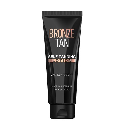 Bronze Tan Self Tanning Lotion - Luxurious Vanilla Self Tanner for Face & Body - No Color Guide Sunless Tanner for a Natural Glow - Hydrating Formula, Streak-Free Sunless Tan (200ml/6.76 fl oz)