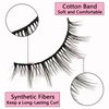 Hercks Manga Lashes Natural Lashes Wispy Lashes Natural Look, Faux Mink Lashes Fluffy False Eyelashes, 10 Pairs 12mm Short Light Volume Fake Eye Lashes Pack (08)