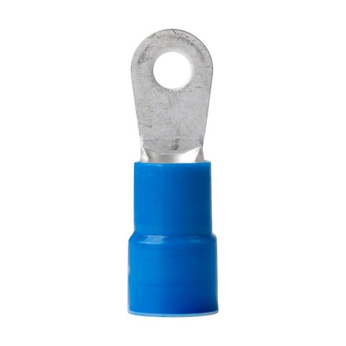 Ancor 210246 Marine Grade Electrical Nylon Insulated Double Crip Funnel Entry Ring Terminals with Insulation Grip (6-Gauge, Size 3/8 Screw, 25-Pack)