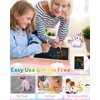 FLUESTON LCD Writing Tablet, Doodle Board Toys Gifts for 3-8 Year Old Girls Boys, 10 Inch Colorful Electronic Board Drawing Pad for Kids, Gifts for Toddler Educational Learning Travel Birthday, Pink