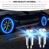 Fluher 6 PCS Car Tire Valve Light, Cool Modified Night Light Safety Shock Sensor Flash Light, Waterproof Tire Valve Stem LED Light Cap, Universal Wheel Decoration Accessory for Car Motorcycle (Blue)