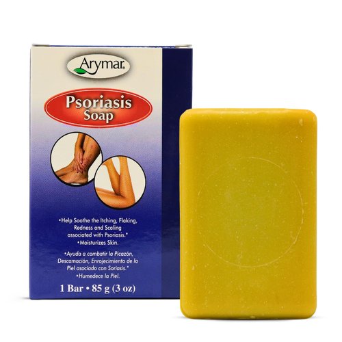 Arymar Psoriasis Bar Soap (3 oz) - Gentle Cleansing Formula for Sensitive Skin, Promotes Healthy Skin