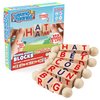 Creative Kids Wooden Reading Blocks - Set of 5 Spinning Alphabet Blocks w/Easy-Grip Handles - Kindergarten Preschool Learning Activities Letter Work - Wooden Montessori Toys Gifts for Kids Toddlers