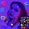 Fluorescent Love Lover Lip Print Temporary Tattoo Stickers Music Festival Concert Bar Party Face Arm shoulder Waterproof Tattoo Stickers Valentine's Day Happy Birthday Decor Supplies