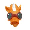 Latex Pig with Sun Glasses Style Dog Toy (Orange)