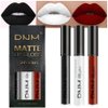 evpct DNM 3Pcs Dark Black White Red Matte Liquid Lipstick Lip Stain Sets for Women Matte+Lipstick Long Lasting Permanent Lipstick 24 hr Hours Magic Lipstick 24 Hours original Waterproof 17#