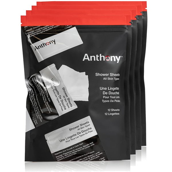 Anthony Body Wipes for Adults Bathing, Post Workout, & A Must Have Camping Personal Care Product – Travel Shower Wipes No Rinse Body Wash – Disposable Wash Cloth Towelettes 48 9”x12.5”