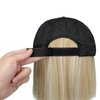 AynnQueen Super Light Wig Quick Drying Baseball Cap with Synthetic Wig Attached 6inch Short Straight Hair UV Protection for Outdoor Sports (Ash Blonde Mix Bleach Blonde)