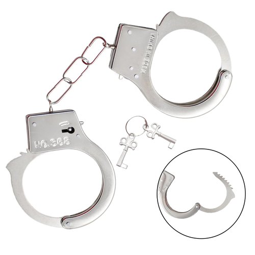 Halloween Stainless steel Toy Handcuffs with Keys Fake Pretend Play Mini Handcuff Props Stage or Costume Prop Party Favors Gift for Kids and friends