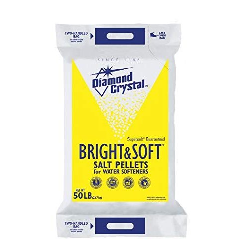 Diamond Crystal 50 lb. Water Softener Salt, Bright & Soft Series, Pellets, 99.8% Purity (Оne Расk)