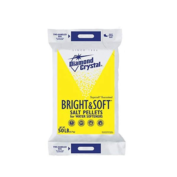 Diamond Crystal 50 lb. Water Softener Salt, Bright & Soft Series, Pellets, 99.8% Purity (Оne Расk)