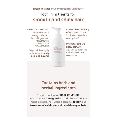 Herbal Hair Care Low pH Deep Cleansing Shampoo 500ml + Full of Nutrients, Smooth and Shiny Conditioner 500ml