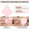 8 Pcs Cotton Powder Puff Face,JASSINS Triangle super soft Both dry and wet Makeup Setting Puff,For Concealer/Loose Powder/Body Powder/Foundation/Blush Makeup Sponge Set (Black,pink)