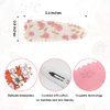 JIAHANG 20 Pcs Baby Girls Floral Print Hair Clips in Pair, Non Slip Hairpins Cotton Snap Hair Barrettes Thin Thick Hair Accessories for Toddlers Kids(color A)