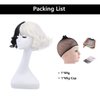 MAGQOO Half Black White Wig with Bangs Women Girls Short Curly Wavy Wig Black and White Hair Wigs Halloween Cosplay Costume Party Wig