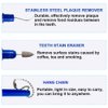 Portable dental picks, Teeth Stain Remover, Mini Travel Plaque and Tartar Remover with chain Mini Stain Eraser Dental Tooth cleaning tools, Interdental Pick,Tooth Kit for Travel & Home Use (2Pcs)
