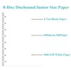 Junior Size Blank Refill Paper, A5 8-Disc Discbound Blank Filler Paper, 100Sheets / 200Pages Blank Paper, 100gsm White Paper, 5.8 x 8.3 in