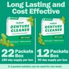 Protech Denture Cleaner (180 Days) Denture Cleanser for Retainers, Mouthguards, and Dentures, Nicotine and Coffee Stains Cleaner, Powder, 6-Month Supply