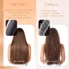 MioYio I Tip Hair Extensions Human Hair 30G/Pack Human Hair Itip Human Hair Extensions #P7/60A Pre Bonded I Tip Real Hair Extensions Long Straight Chocolate Brown to Caramel Blonde 14Inch