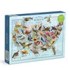 Galison Wendy Gold State Birds 1000 Piece Puzzle from Galison - Vibrantly Illustrated Birds of The US, Featuring The Artwork of Wendy Gold, Thick and Sturdy Pieces, Fun and Challenging Family Activity