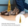 LUOZZY 8 Pcs Cat Teaser Wand Replacement with Bell Metallic Foil Tassel Cat Wand Toys Interactive Catcher Teaser for Pet, Random Color
