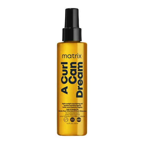 Matrix A Curl Can Dream Light-Weight Hair and Scalp Oil | Controls Frizz | For Curly & Coily Hair | Silicone Free | With Manuka Honey Extract | 4.4 Fl. Oz.
