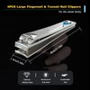 firiKer 4PCS Nail Clipper Set, Sharpest Fingernail & Toenail Nail Cutting Clippers, Quality Stainless Steel Portable Nail Cutter Set with Nail File, Personal Pedicure Kit for Women Man