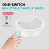 Small Nail Dust Collector Quiet, Powerful Electric Nail Duster Collector Vacuum Cleaner Fan with Adjustable Suction for Nail Tech Manicures Acrylic Nail Gel Dip Removal, Low Noise, White