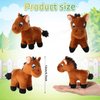 Zomiboo 9 Pack Horse Stuffed Animals Horse Plush Toy Standing Stuffed Horse 4 Inch Mini Plush Horse with Detachable Chain for Animal Theme Party Birthday Decoration Supplies (Cute Style)