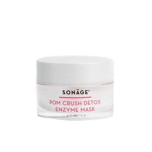 SONAGE Pom Crush Detox Enzyme Mask: Probiotic Face Mask | Exfoliates, Detoxifies & Glows with Pumpkin, Papaya, Figs, and Astaxanthin