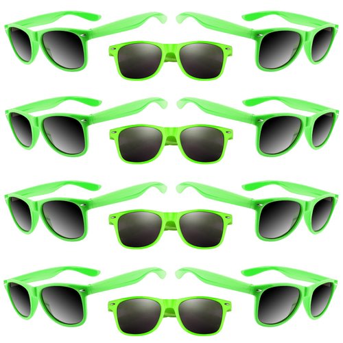 TUPARKA 20 Pack Kids Sunglasses Bulk for Summer Pool Party Favors Birthday Parties Goody Bag Fillers, Green