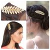 Yheakne Boho Hair Comb Greek Goddess Hair Comb Clip Leaf Hair Piece Gold Wedding Headpieces Bride Side Comb Decorative Wedding Hair Accessories for Bride and and Bridesmaids