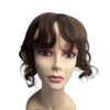 14inch Body Wave Human Hair Bangs Wavy Human Hair Toppers Clip In Hair Fringe Hairpieces Natural Brazilian Remy Hair Extensions (Brown)