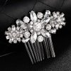 Crystal Wedding Hair Comb Rhinestone Bridal Side Hair Comb Hair Pin Flordal Headpiece Hair Jewelry Silver color Hapibuy