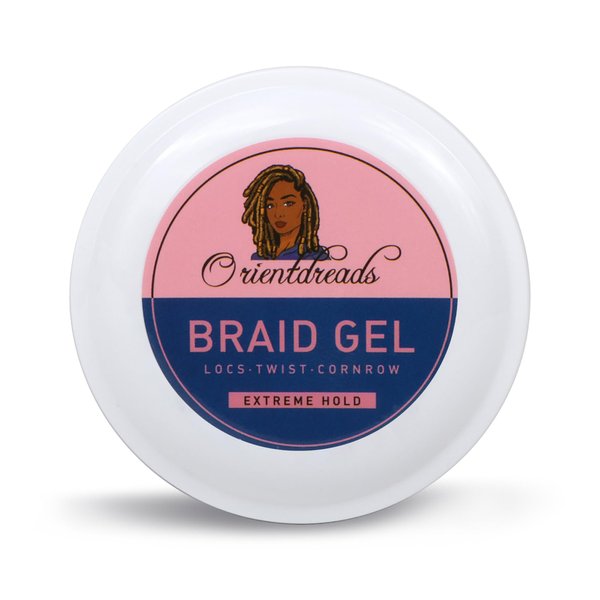 Orientdreads Extra Hold Braid, Loc, Twist Gel - Tames Frizz & Edges, No Parabens, No Sulfates, No Mineral Oil, No Petrolatum, Contains Black Castor & Coconut Oil, 8.8 oz