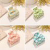 4 Pack Checkered Hair Claw Clips, BetterJonny Square Medium Checker Barrettes Cute Hair Claw Hair Clips Hair Accessories for Thick Thin Hair for Women Girls