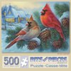 Bits and Pieces - 500 Piece Jigsaw Puzzle for Adults - Winter Cardinals - 500 pc Birds in The Winter Jigsaw by Artist Oleg Gavrilov