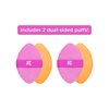 Real Techniques Miracle 2-In-1 Powder Puff, Dual-Sided, Full-Size Makeup Blending Puff, Reversible Elastic Band, Precision Tip Makeup Sponge & Powder Puff, For Liquid, Cream & Powder, 2 Count