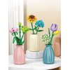 YICHENZHAOXING Mini Bricks Artificial Flower Bouquet Building Sets，DIY Simulation Plant Series Creative Toys,Flower Building Set Gentian 56PCS