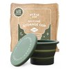 Pixie’s Public Restroom Menstrual Cup Wash Case 8oz - Collapsible Cleaner Container to Clean Your Menstrual Disc & Period Cup - Microwavable Friendly - Foldable for Travel - Sterilizer Case Holder