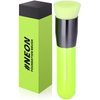 Foundation Brush Docolor Flat Top Kabuki Foundation Professional Synthetic Makeup Brush for Blending Liquid Cream or Powder Cosmetics Full Coverage Face & Body Brush Premium Makeup Tools, Neon Green