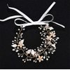 Denifery Bridal Silver Gold and Rose Gold Crystal Hair Vine Bridal Long Hair Vine Wedding Headpiece Bridal Hairpiece Crystal Headband Bridal Hair Accessory for Women and Girl (Gold)