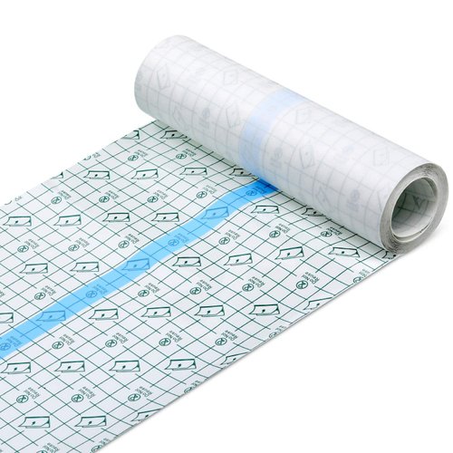 Transparent Dressing Adhesive Bandage Waterproof Bandage Clear Adhesive Bandages Stretch Tape for Tattoos Swimming (8 Inch x 5.47 Yard)